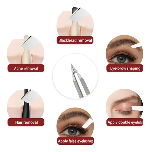 Pinzas De Viaje Ergonómicas Compactas, Kit De Maquillaje