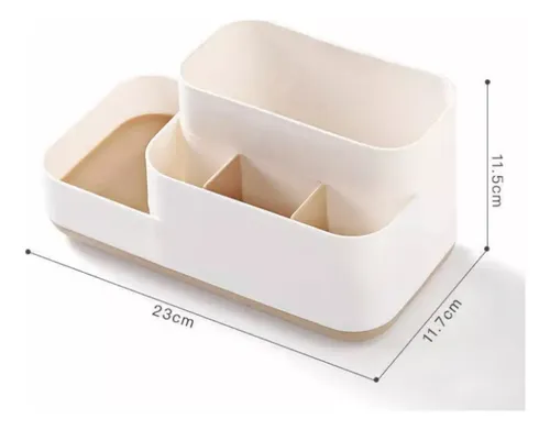 Organizador Escritorio Porta Maquillaje Crema Perfume Blanco