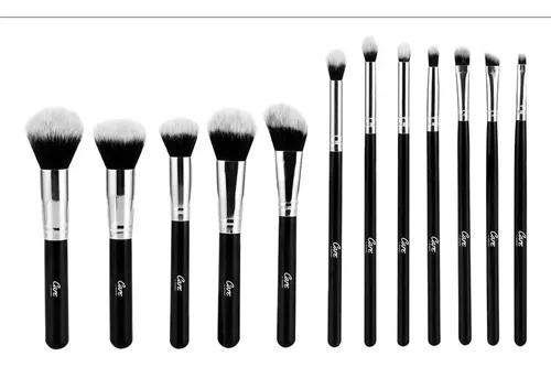 Set De Brochas Maquillaje Profesional Alta Gama + Estuche Negro