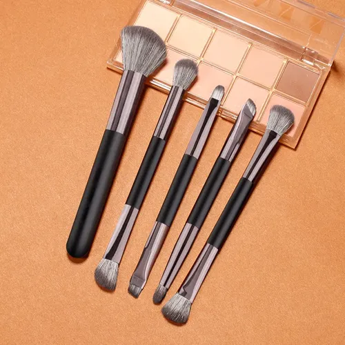 Juego De Brochas De Maquillaje De Doble Punta De 5 Piezas Co