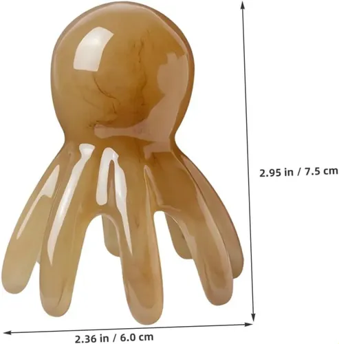 Masajeador De Cabelludo Con Diseño De Pulpo De Resina 1