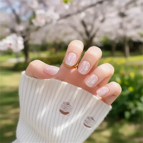 24 Pegatinas Para Uñas Con Flores En Degradado Rosa Y G