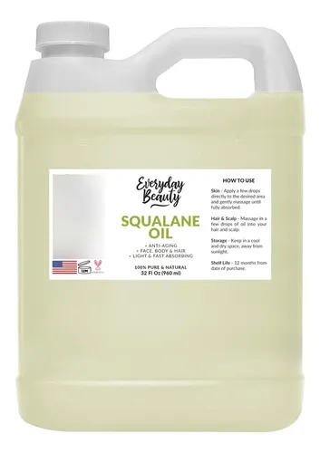 Aceite De Escualano Para Belleza Diaria, 946 Ml, 100% Puro Y N Sin Aroma