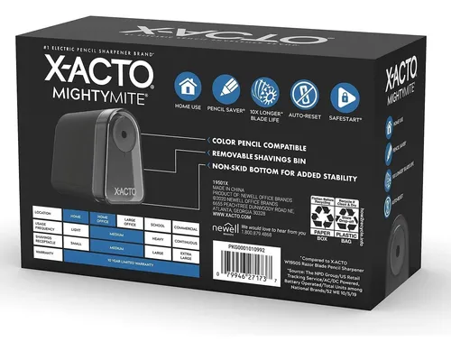 Sacapuntas Eléctrico X-acto Mighty Mite 19501x Negro