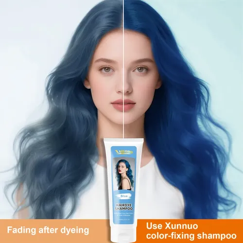 Tinte Shampoo Azul Para Fijar Y Proteger, Efecto Duradero