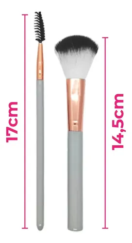 Set De Brochas Y Pinceles Sintéticos Para Ojos Y Rostro Mely Color X1_marrón / 8 Brochas Mely