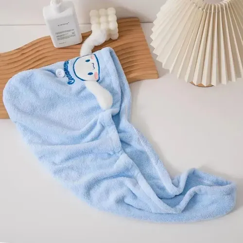 3pzs Toalla De Baño Y Gorro Secar El Cabello For Niño