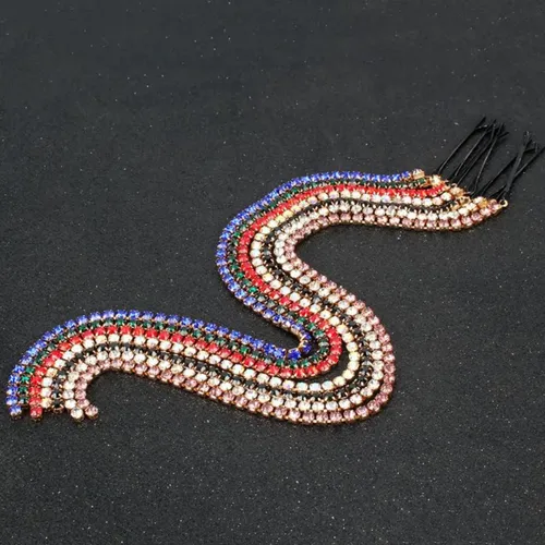 Pinza De Cabellero Con De De Imitación Cadena Larga Rojo