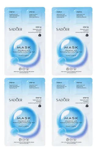 Setx4 Mascarilla Facial Ácido Hialurónico Sadoer 3 Pasos