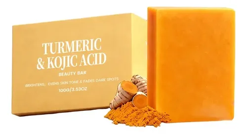 Jabón De Baño Iluminador Con Cúrcuma, 100 G, Limpieza Suave