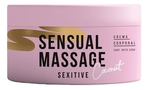Crema Sexitive Sensual Massage Corporal Perfumada Coconut