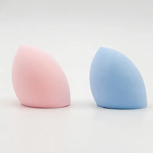Set Esponjas Cepillo Espatula Limpiador Silicona Maquillaje Color Celeste Tamaño de la esponja Mediana