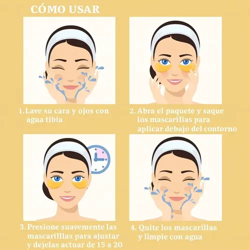 Parches Para Ojos Ojeras Colágeno Oro Arrugas 20 Pares
