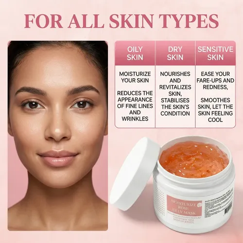 =mascarilla Facial De Gel Rosa, Tratamiento Hidratante E N