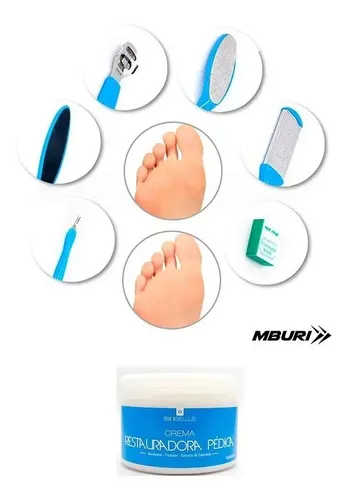 Kit Pedicuria+crema Restauradora Callos Grieta Talón Pie Uña