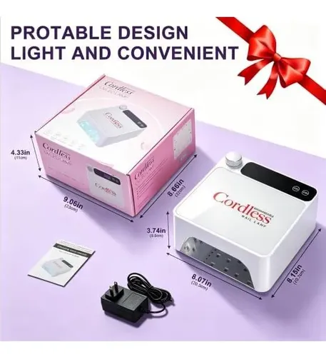 Lámpara Uv/led Recargable Para Uñas Nailartane X90 Blanco