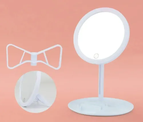 Espejo Led Tactil Portatil Blanco 3 Tonos 16 Cm Dia De Madre