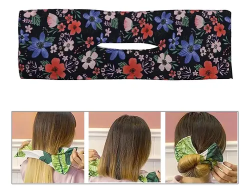..2 Set Summer Deft Bun Hair Bands Alambre Diadema Multicolor