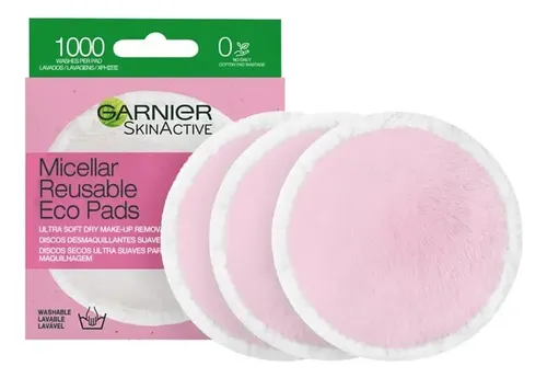 Pack X3 Ecopads Garnier Discos Desmaquillantes Reutilizables