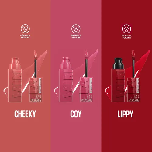 Kit Labiales Maybelline Vinyl ink x 3 – Tonos Cheeky, Coy, Lippy