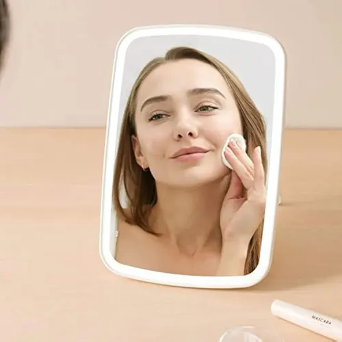 Wpd Espejo De Maquillaje W Con Luz Led Y Espejo Pequeño