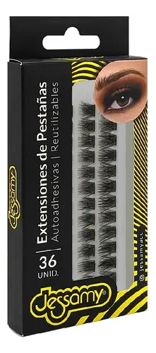 Extensiones De Pestañas Postizas Autoadhesivas En Ramillete Color Negro Tipo De Curvatura P162
