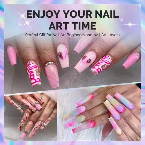 Melodysusie Set Brochas Nail Art 4 Piezas #8-14