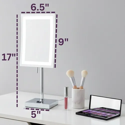 Espejo De Maquillaje Iluminado Jerdon Con Aumento De 5x