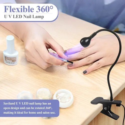 Lámpara Uv Led Saviland Mini Para Uñas Con Clip Ajustable