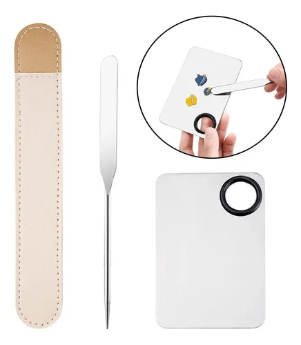 Espátula Para Mezclar Cosméticos Y Paleta De Maquillaje, H
