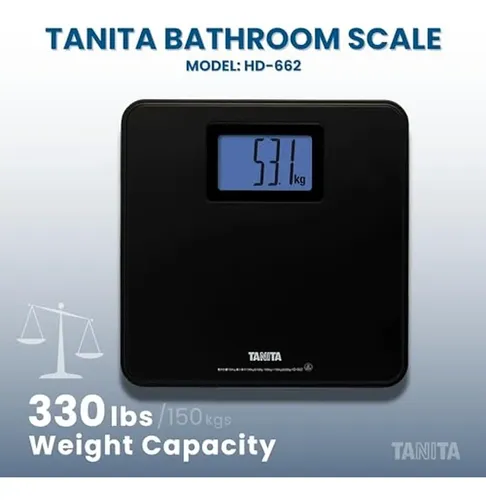 Báscula De Peso Digital Tanita Hd-662 (negra) – Japan Techno Negro