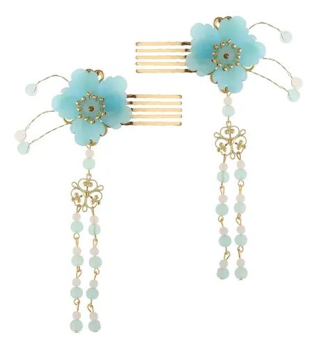 Accesorios Chinos Para El Cabello Azul
