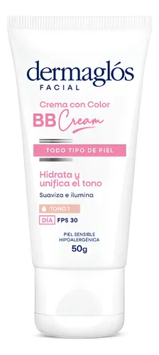 Dermaglos Bb Cream Facial Con Color Tono Claro Fps30 X 50 G