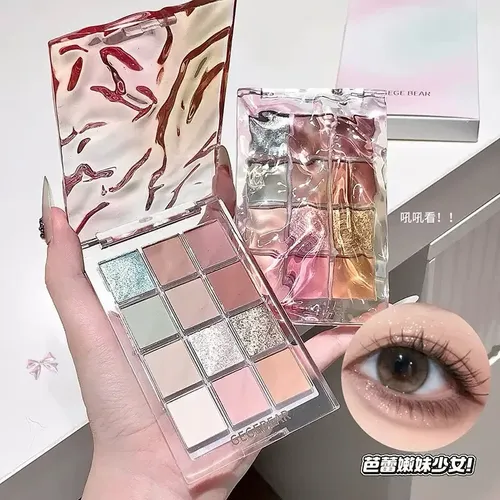 Paleta De Sombras Con Ondas Agua Gege Bear 12 Tonos
