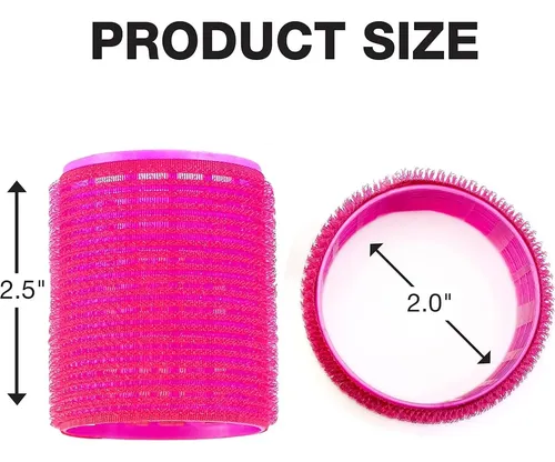 Rulos Sin Calor Conair 9 Jumbo Rosa Fucsia Para Cabello