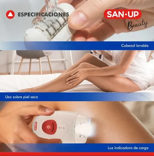 Depiladora San Up Inalámbrica Episense Color Blanco