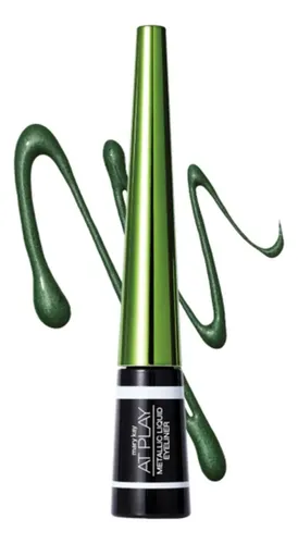Delineador Liquido Para Ojos Color Verde Efecto Metálico