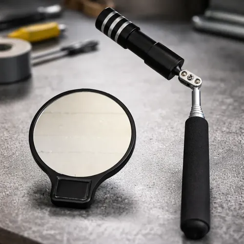 Iman Telescopico Extensible Con Luz Led 74cm Espejo Eurotech