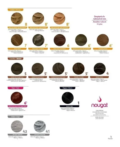 Nougat Plumari Color Natural Sin Amoniaco Sin Tacc Sin Ppd