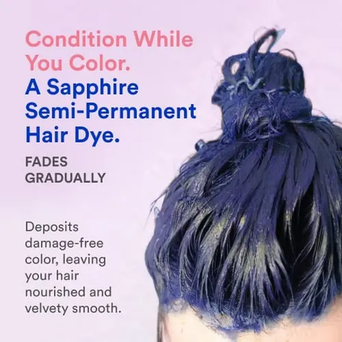 Tinte De Cabello Semipermanente Inh, Azul Zafiro, Azul Negro