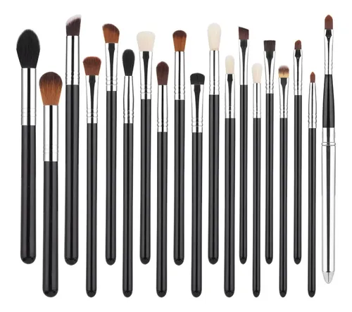 Set De 19 Pinceles Para Ojos En Color Negro