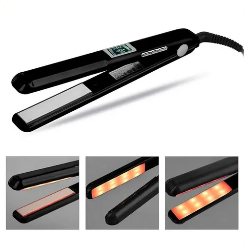Hair Straightener, Infrared Straight Clip, Curling Iron Negro