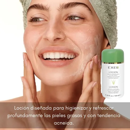 Locion Secativa Piel Grasa Antiacne Limpieza Seca Exel 160 M