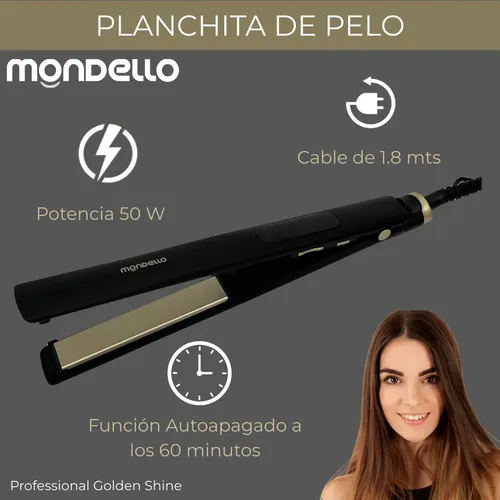 Planchita Pelo Profesional Cerámica Elegance Led Italy Liss Negro