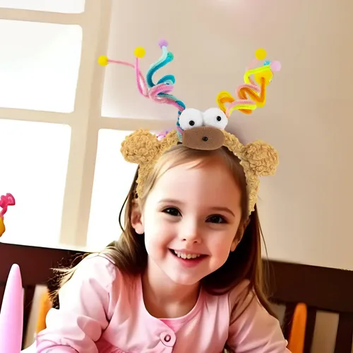 Aro De Pelo De Felpa, Diadema Divertida, Accesorios Amarillo