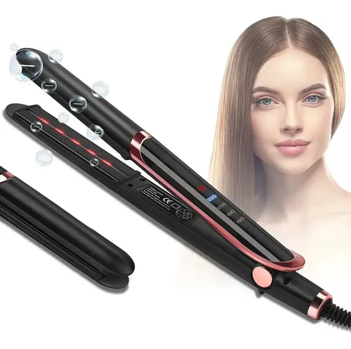 Plancha Alaciadora De Cabello Cerámica 2 En 1 Profesional