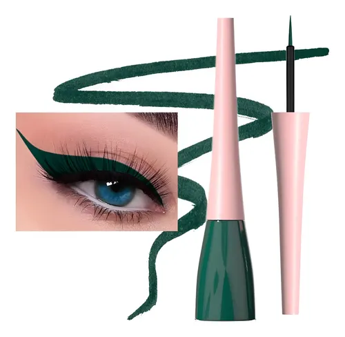 Delineador De Ojos Líquido Verde Oscuro Evpct 1pcs