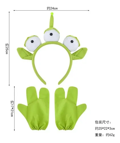 Diadema De Monstruo Verde, Accesorio For Niños Y Xcdh