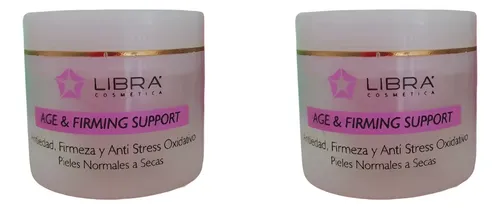 Crema Facial Antiedad Firmeza Piel Normal Seca Libra 50ml X2