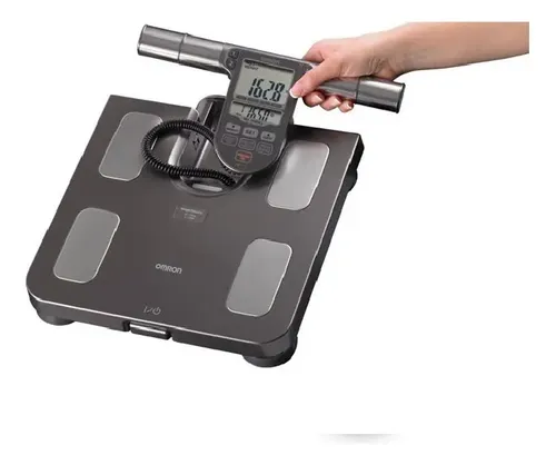 Balanza Omron Hbf-514c Báscula Composición Corporal Monitor Color Gris